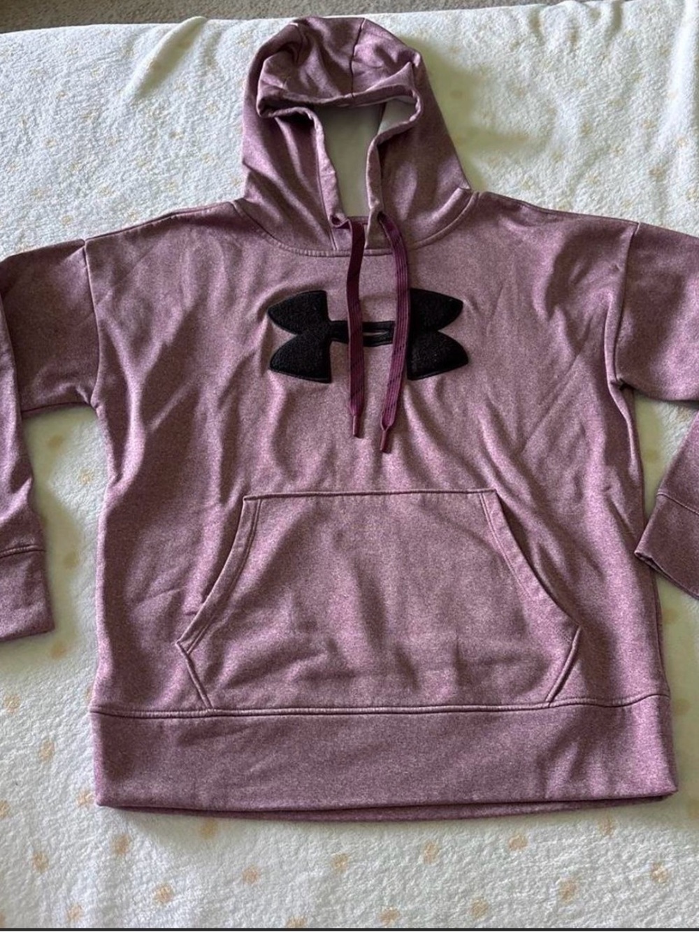 Under Armour Mauve Hooded Pullover with Black Logo